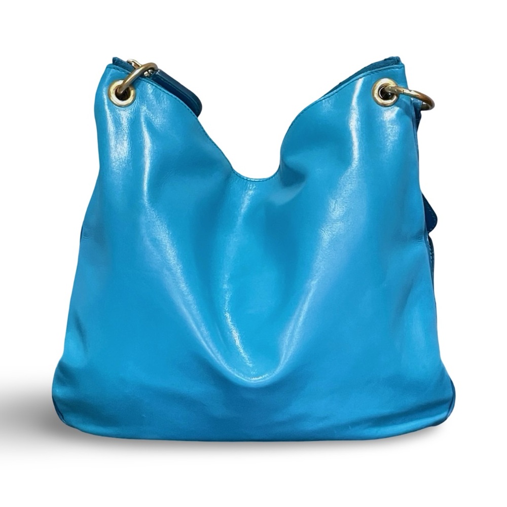 Mulberry Rare Y2K Bright Blue Leather Hobo Bag With single Strap - Picture 8 of 16